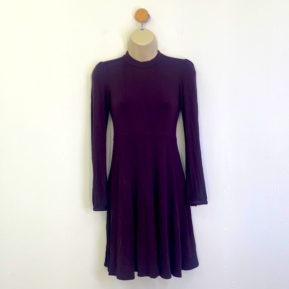 American Eagle - Soft and Sexy Soft Deep Plum Midi Dress Size XXS - Picture 1 of 15